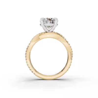 Signature Hearts & Arrows Pavé Spiral Lab Engagement Ring