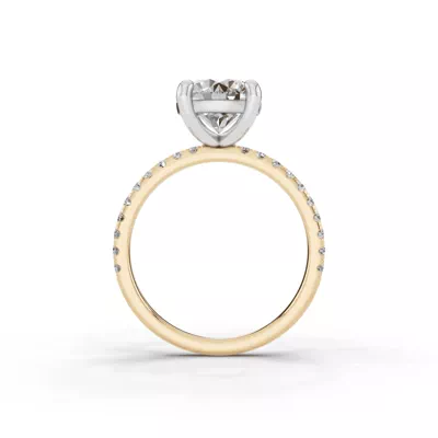 Signature Hearts & Arrows Pavé Lab Engagement Ring (1/4ct. tw.)