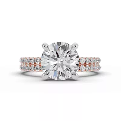 Signature Hearts & Arrows Classic Hidden Halo Pavé Lab Engagement Ring (1/4ct. tw.)
