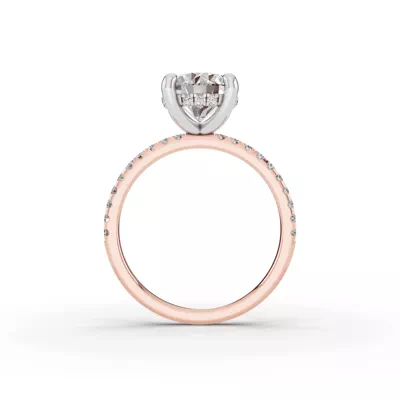 Signature Hearts & Arrows Classic Hidden Halo Pavé Lab Engagement Ring (1/4ct. tw.)