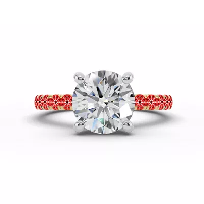Signature Hearts & Arrows Classic Hidden Halo Pavé Lab Engagement Ring (1/2ct. tw.)