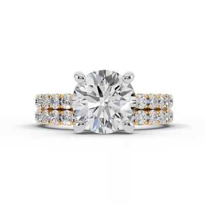 Signature Hearts & Arrows Classic Hidden Halo Pavé Lab Engagement Ring (1/2ct. tw.)