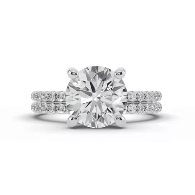 Signature Hearts & Arrows Classic Hidden Halo Pavé Lab Engagement Ring (1.00ct. tw.)