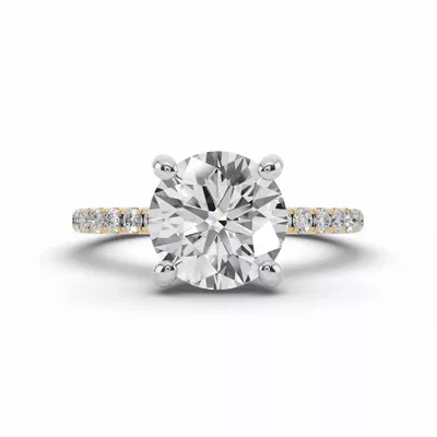 Signature Pavé Lab Euroshank Engagement Ring (¼ ct. tw.)