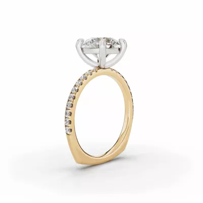 Signature Pavé Lab Euroshank Engagement Ring (¼ ct. tw.)