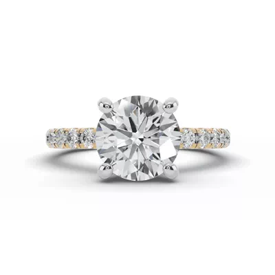Tradition Pavé Lab Euroshank Hidden Halo Engagement Ring (½ ct. tw.)