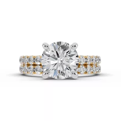 Tradition Pavé Lab Euroshank Hidden Halo Engagement Ring (½ ct. tw.)