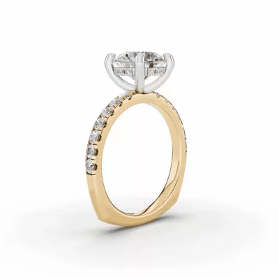 Tradition Pavé Lab Euroshank Hidden Halo Engagement Ring (½ ct. tw.)