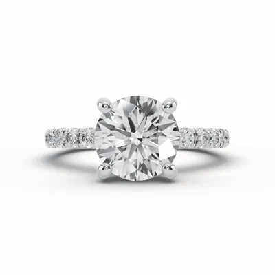Signature Pavé Lab Euroshank Hidden Halo Engagement Ring (½ ct. tw.)