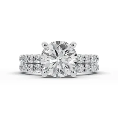 Signature Pavé Lab Euroshank Hidden Halo Engagement Ring (½ ct. tw.)