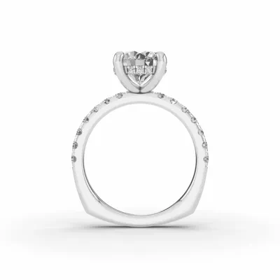 Signature Pavé Lab Euroshank Hidden Halo Engagement Ring (½ ct. tw.)