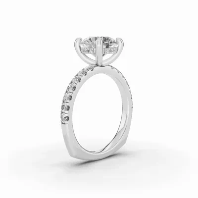 Signature Pavé Lab Euroshank Hidden Halo Engagement Ring (½ ct. tw.)