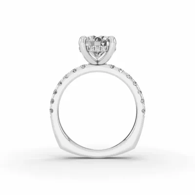 Signature Pavé Lab Euroshank Hidden Halo Engagement Ring (½ ct. tw.)