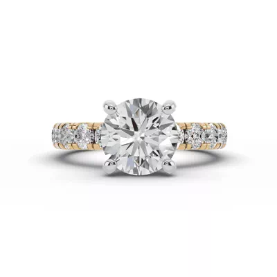 Tradition Pavé Lab Euroshank Hidden Halo Engagement Ring (1 ct. tw.)
