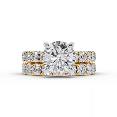 Tradition Pavé Lab Euroshank Hidden Halo Engagement Ring (1 ct. tw.)