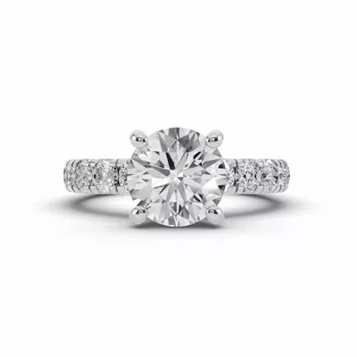 Signature Pavé Lab Euroshank Hidden Halo Engagement Ring (1 ct. tw.)