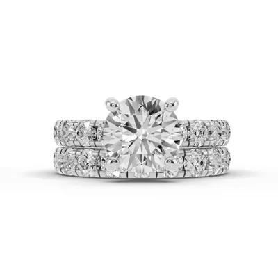 Signature Pavé Lab Euroshank Hidden Halo Engagement Ring (1 ct. tw.)