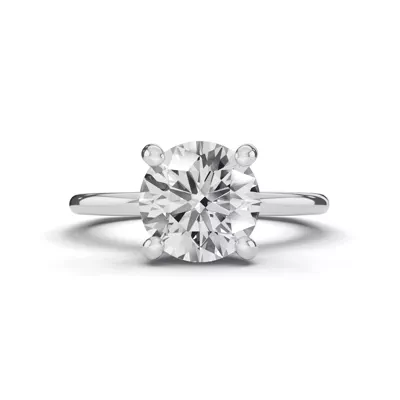Signature Hidden Halo Euroshank Lab Engagement Ring (1.5mm)