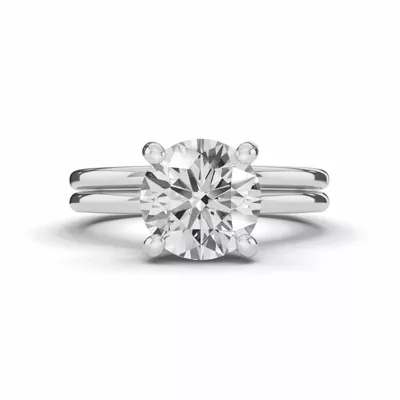 Signature Hidden Halo Euroshank Lab Engagement Ring (1.5mm)