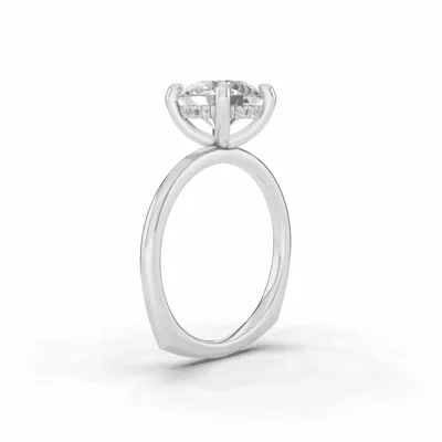 Signature Hidden Halo Euroshank Lab Engagement Ring (1.5mm)