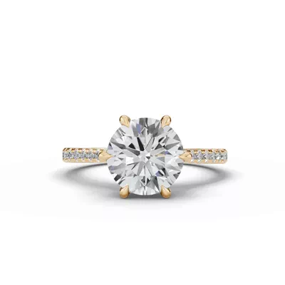 Signature Hearts & Arrows Cathedral Pavé Lab Engagement Ring (0.20 ct. tw.)