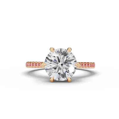 Signature Hearts & Arrows Cathedral Pavé Lab Engagement Ring (0.20 ct. tw.)