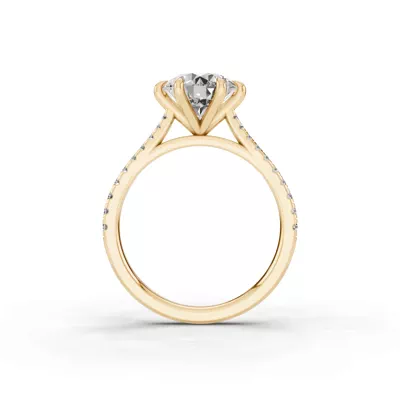 Signature Hearts & Arrows Cathedral Pavé Lab Engagement Ring (0.20 ct. tw.)