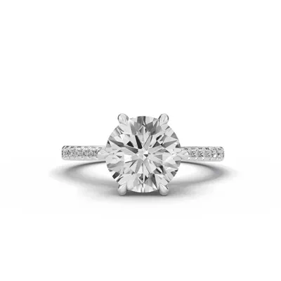 Signature Hearts & Arrows Cathedral Pavé Lab Engagement Ring (0.20 ct. tw.)
