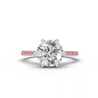 Signature Hearts & Arrows Cathedral Pavé Lab Engagement Ring (0.20 ct. tw.)
