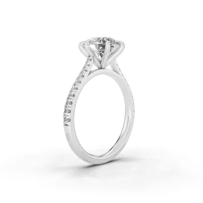 Signature Hearts & Arrows Cathedral Pavé Lab Engagement Ring (0.20 ct. tw.)