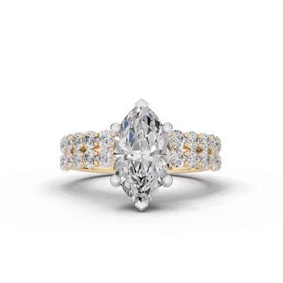 Sculpted Heart Lab Diamond Engagement Ring (.50 ct. tw.)