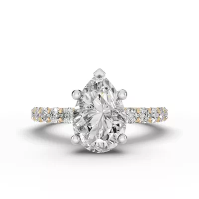Sculpted Heart Lab Diamond Engagement Ring (.50 ct. tw.)
