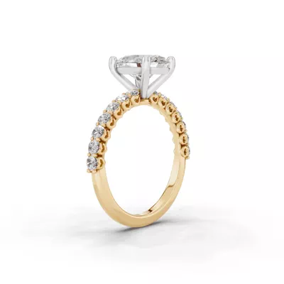 Sculpted Heart Lab Diamond Engagement Ring (.50 ct. tw.)
