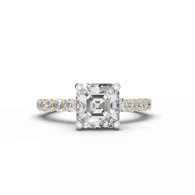 Sculpted Heart Lab Diamond Engagement Ring (.50 ct. tw.)