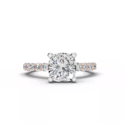 Sculpted Heart Lab Diamond Engagement Ring (.50 ct. tw.)