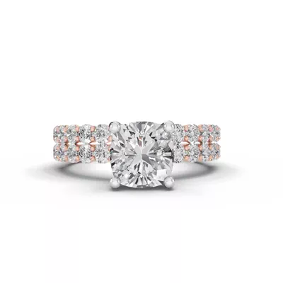 Sculpted Heart Lab Diamond Engagement Ring (.50 ct. tw.)