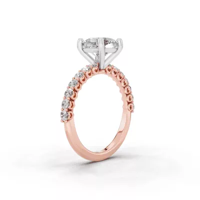 Sculpted Heart Lab Diamond Engagement Ring (.50 ct. tw.)