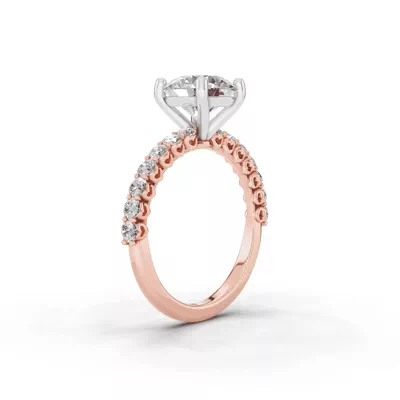 Sculpted Heart Lab Diamond Engagement Ring (.50 ct. tw.)