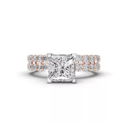 Sculpted Heart Lab Diamond Engagement Ring (.50 ct. tw.)