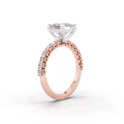 Sculpted Heart Lab Diamond Engagement Ring (.50 ct. tw.)