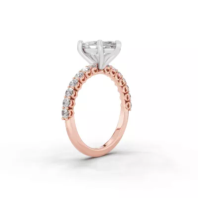 Sculpted Heart Lab Diamond Engagement Ring (.50 ct. tw.)