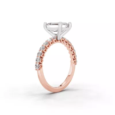 Sculpted Heart Lab Diamond Engagement Ring (.50 ct. tw.)