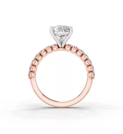 Sculpted Heart Lab Diamond Engagement Ring (.50 ct. tw.)
