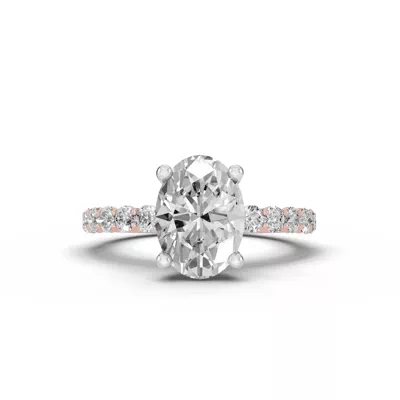 Sculpted Heart Lab Diamond Engagement Ring (.50 ct. tw.)