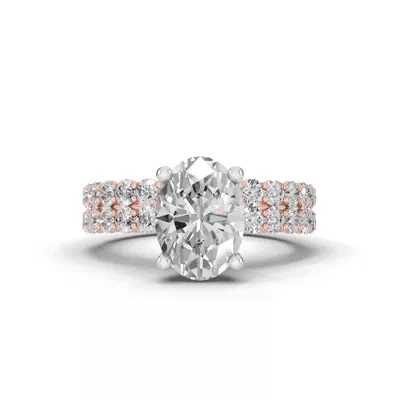 Sculpted Heart Lab Diamond Engagement Ring (.50 ct. tw.)
