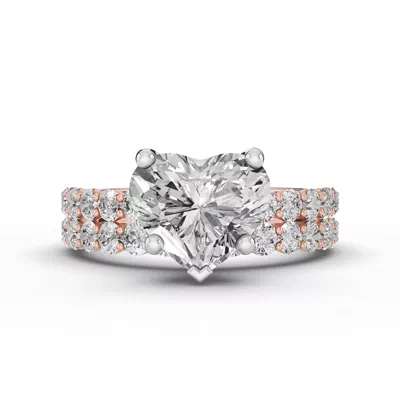 Sculpted Heart Lab Diamond Engagement Ring (.50 ct. tw.)