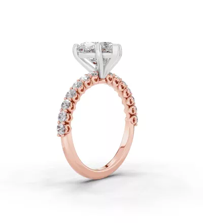 Sculpted Heart Lab Diamond Engagement Ring (.50 ct. tw.)
