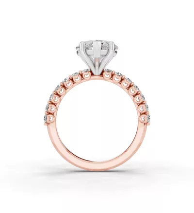 Sculpted Heart Lab Diamond Engagement Ring (.50 ct. tw.)