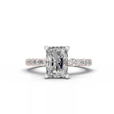 Sculpted Heart Lab Diamond Engagement Ring (.50 ct. tw.)