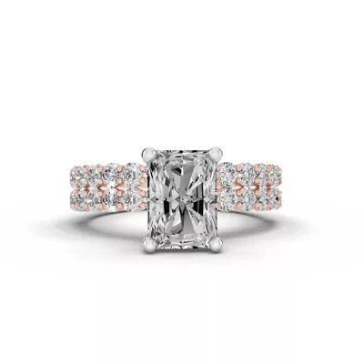 Sculpted Heart Lab Diamond Engagement Ring (.50 ct. tw.)